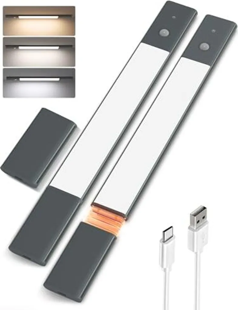 EZVALO Luce LED Armadio 38cm - Sottopensile Wireless con Sensore e Batteria