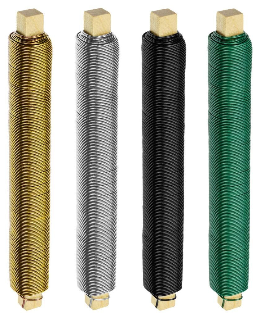 ECENCE - Lot de 4 spires en fil de fer galvanisé pour la Image du produit 