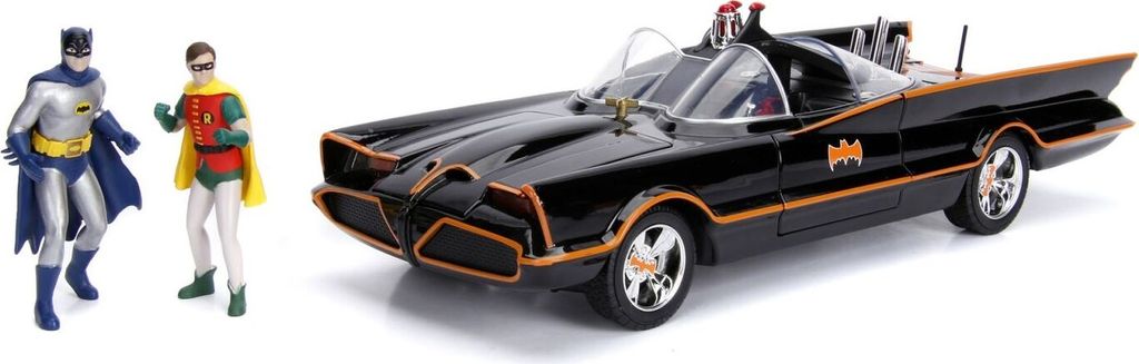 Sada Jada Batmobile 1966 v mierke 1:18 + figúrky Batmana a Obrázok produktu 