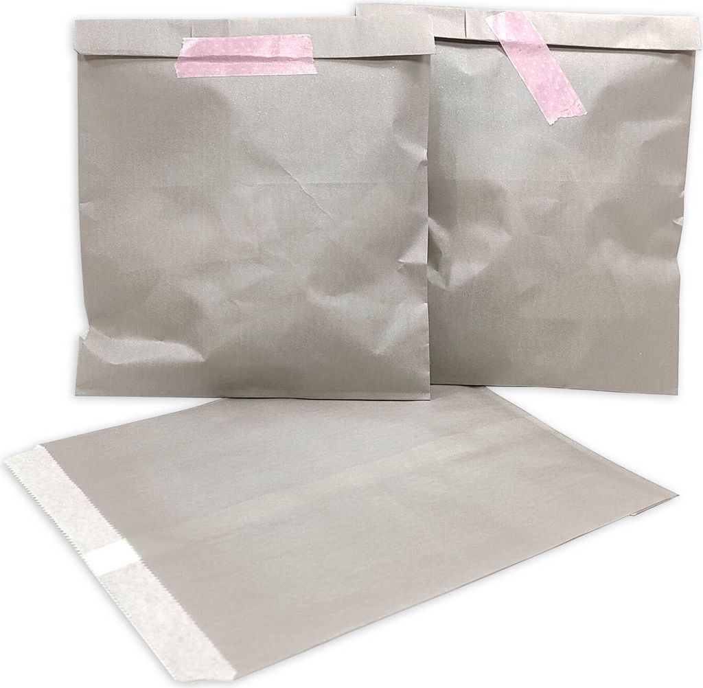 25 Papiertüten grau 13 x 16,5 cm, 45 Gramm Papier, flach / Candy Bar, Hochzeit, Kindergeburtstag, Papiertütchen, Candybag, Tüten, Mitgebseltüten