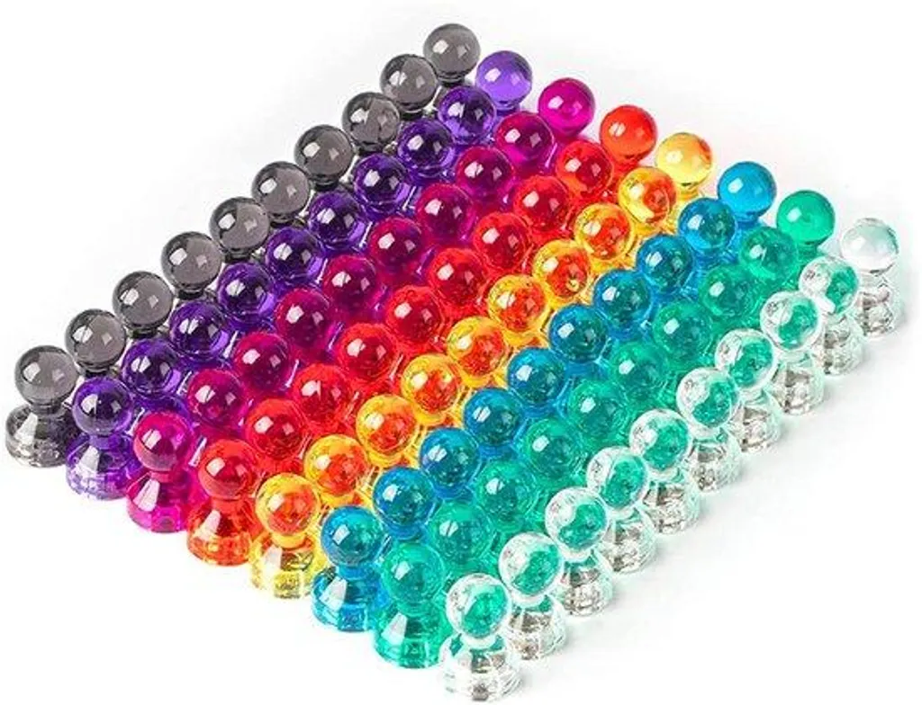 Mini-aimants pour tableaux blancs et frigos : pack de 80 pièces x11mm