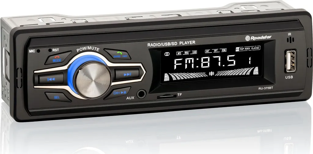 Autoradio Roadstar RU-375BT avec Lecteur Carte TF et Port USB Façade