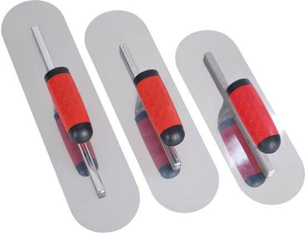 3-teilige Stahl-Troffel-Set für Tapezieren, Mauerspachteln und Ebenen.