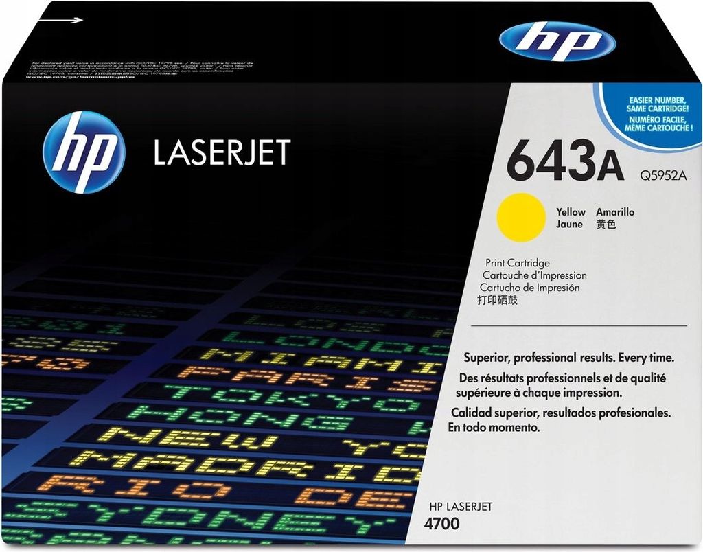 HP 643A, Żółty Zdjęcie produktu 