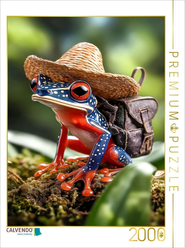 CALVENDO Puzzle Frösche | 2000 Teile Lege-Größe 90x67cm Foto-Puzzle für glückliche Stunden
