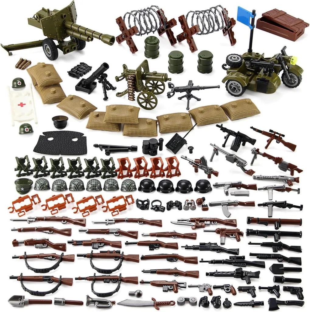 Accessoires de soldats miniatures WW2 set d'équipement militaire 1:35