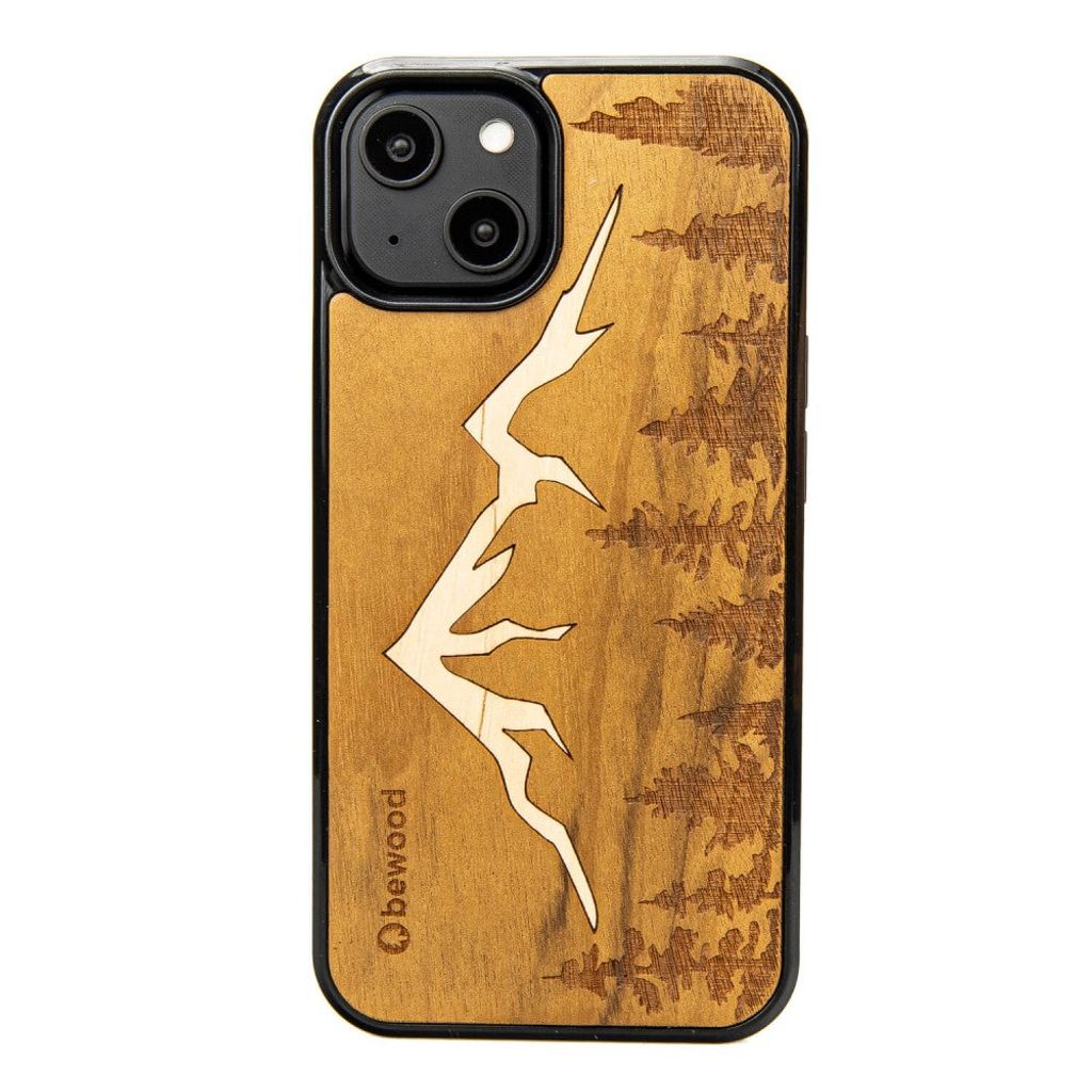 Bewood Holzhülle für iPhone 14 MOUNTAINS IMBUIA