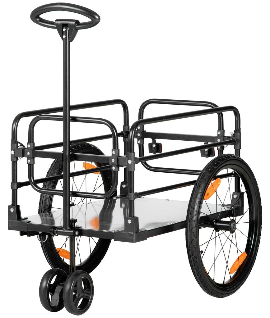 HOMCOM 2-in-1 fietsaanhanger, multifunctionele aanhanger, Productafbeelding 
