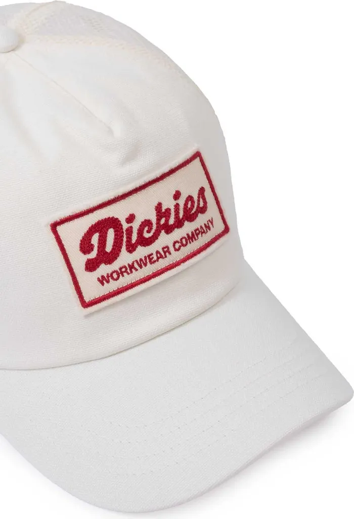 Casquette de Baseball Blanche Dickies en Toile Résistante Réglable