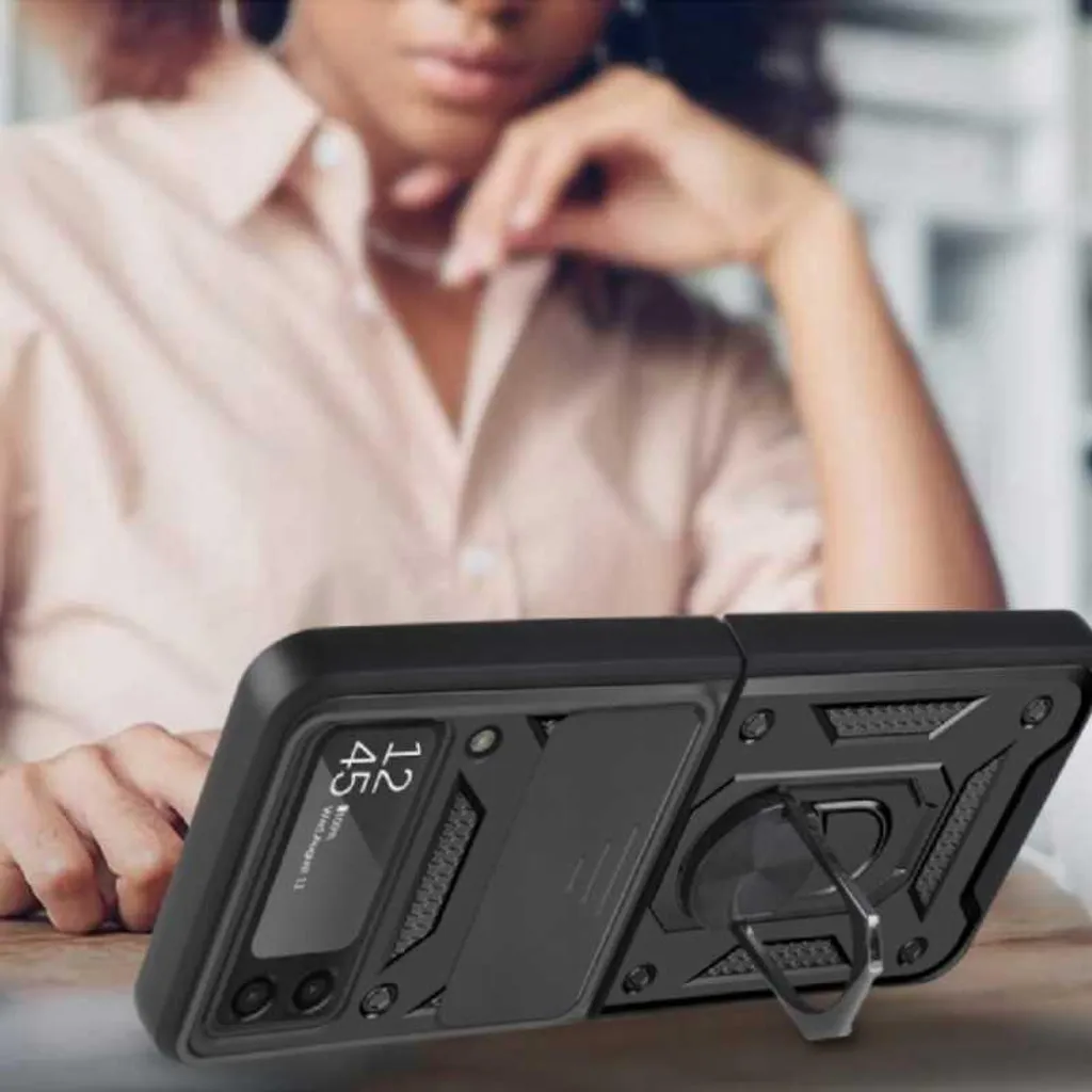 Custodia Professionale Samsung Z Flip 3 SPACECASE Camring Nero - 6