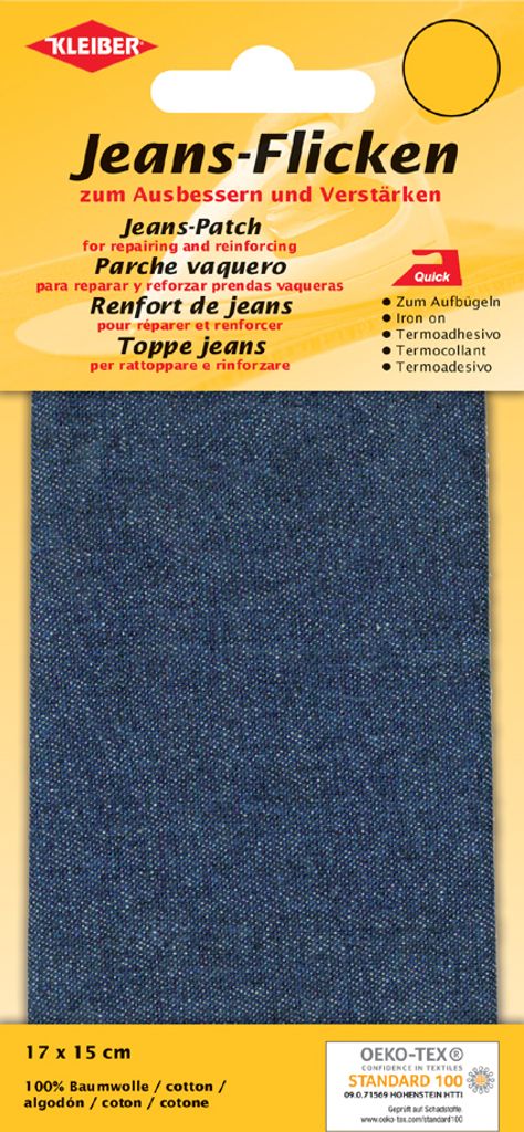 Jeans-Flicken, dunkelblau, ca. 17 x 15 cm Produktbild 