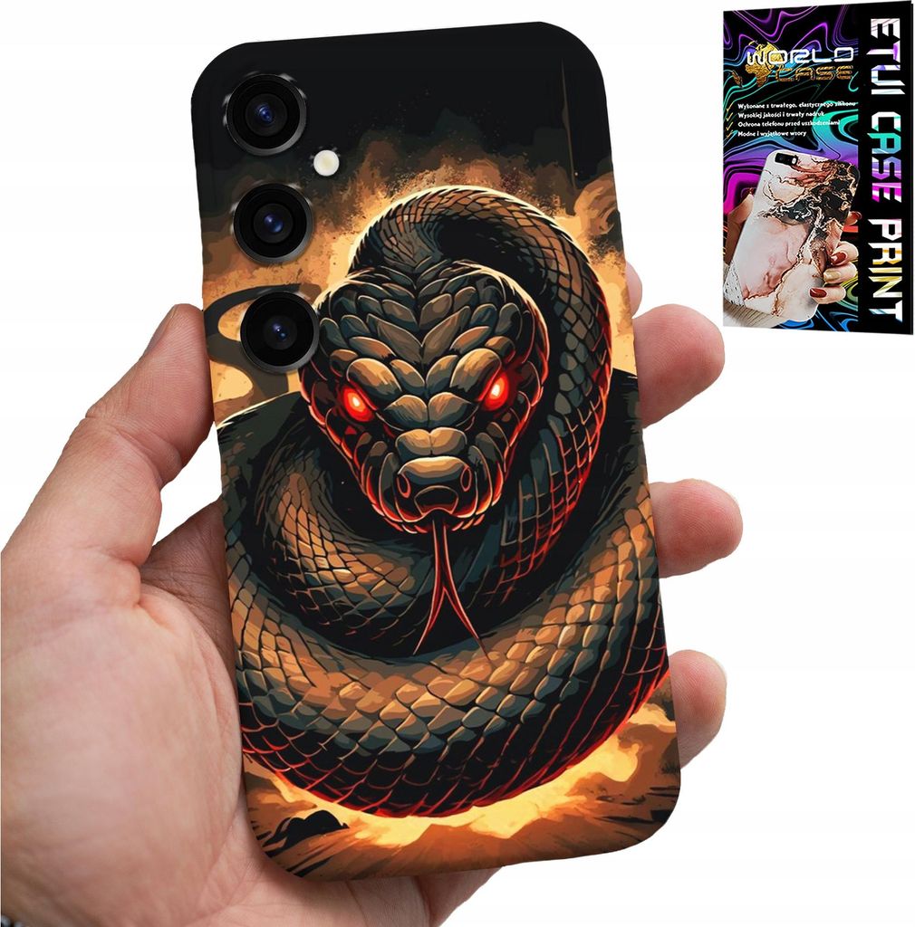 Gehäuse Für Samsung Galaxy S24 Plus - Schlange, Schlangen Kobra Klapperschlange Gehäuse + Folie