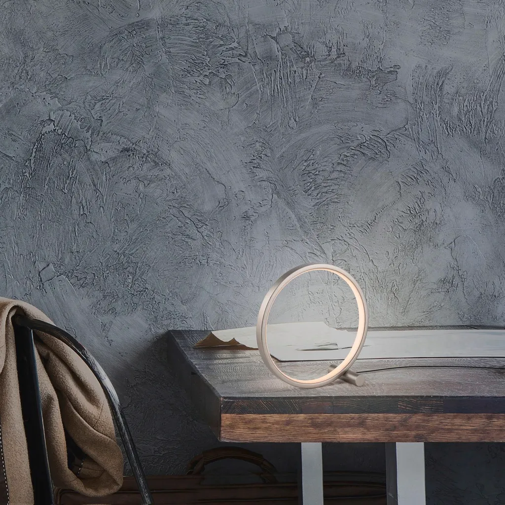 Lampada Scrivania LED Argento 25,5 cm | Luce Metallo Resistente - 3