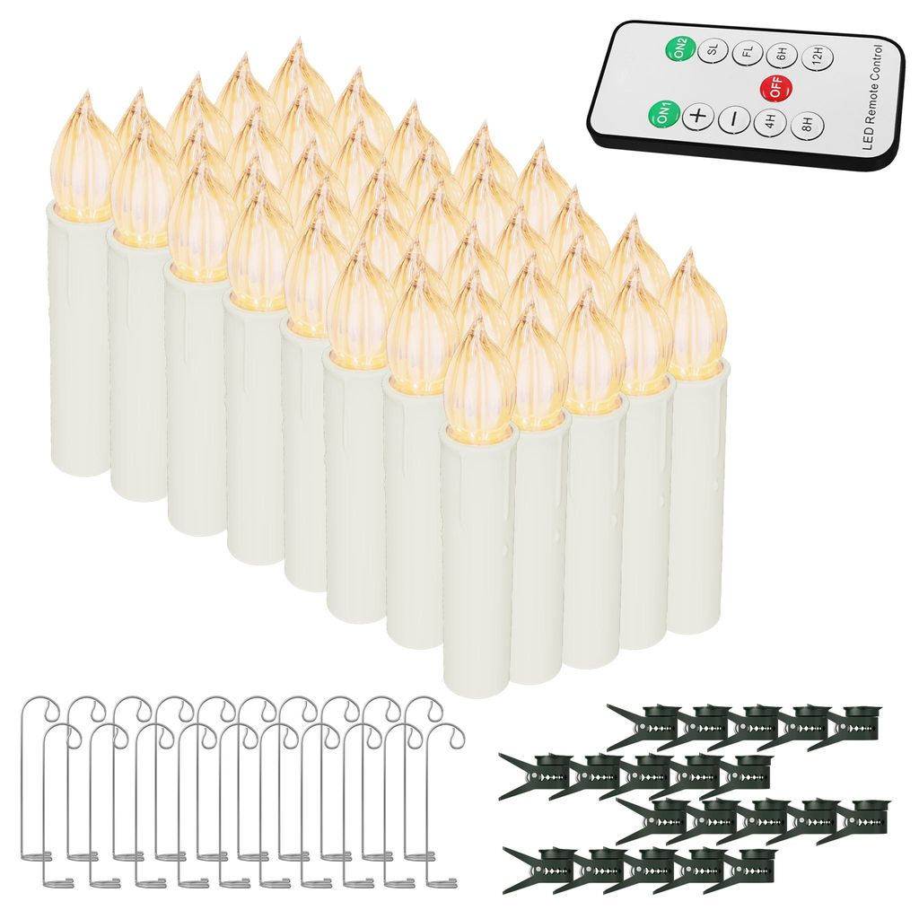 NAIZY Warmweiß LED-Kunstkerzen 10 Stück, elektrische Produktbild 