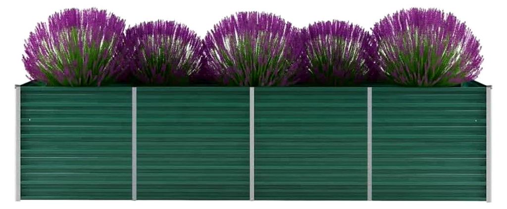 Hochbeet aus verzinktem Stahl, 320 x 80 x 77 cm, grün