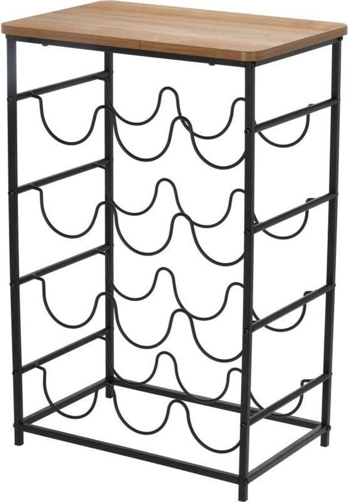 Casier à vin Koopman 12 bouteilles, métal/bois, 40 x 26 x Image du produit 