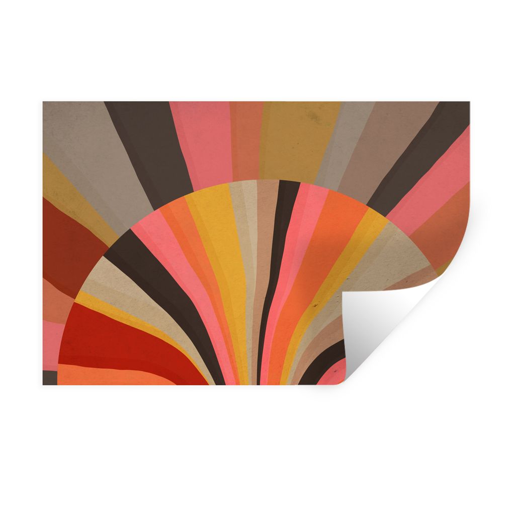 MuchoWow Wandtattoo Wandsticker Wandaufkleber Abstrakt -Kunst -Formen 120x80 cm Selbstklebend und Repositionierbar - Selbstklebend - Fototapeten