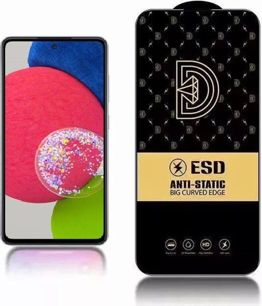 Diamond Antistatisches Gehärtetes Glas für Samsung Galaxy A52 5G - Schwarz KP24229