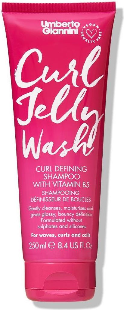 Umberto Giannini Curl Jelly Wash Vegan Cruelty Free Sulphate Free Shampoo for Curly or Wavy Hair 250ml
