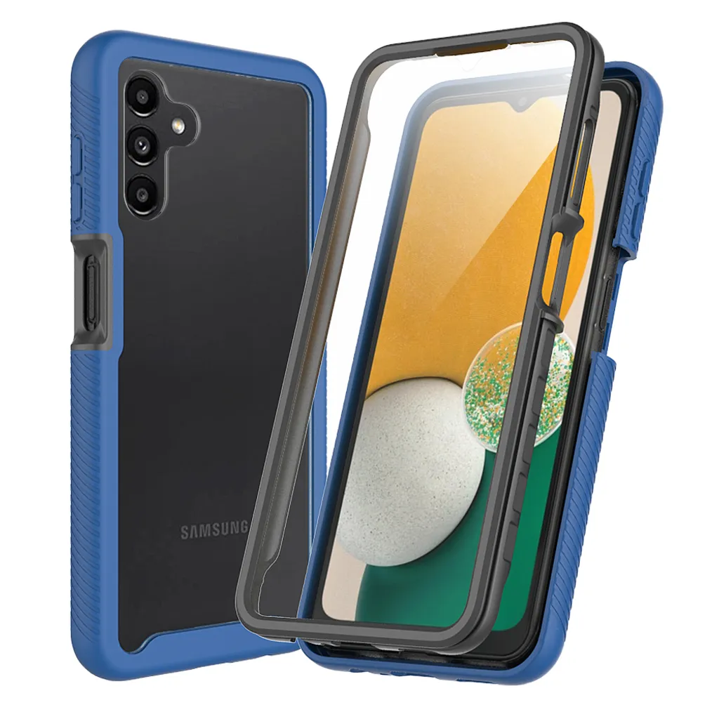Custodia Samsung Galaxy A13 5G 360 Gradi Navy con Protezione Schermo