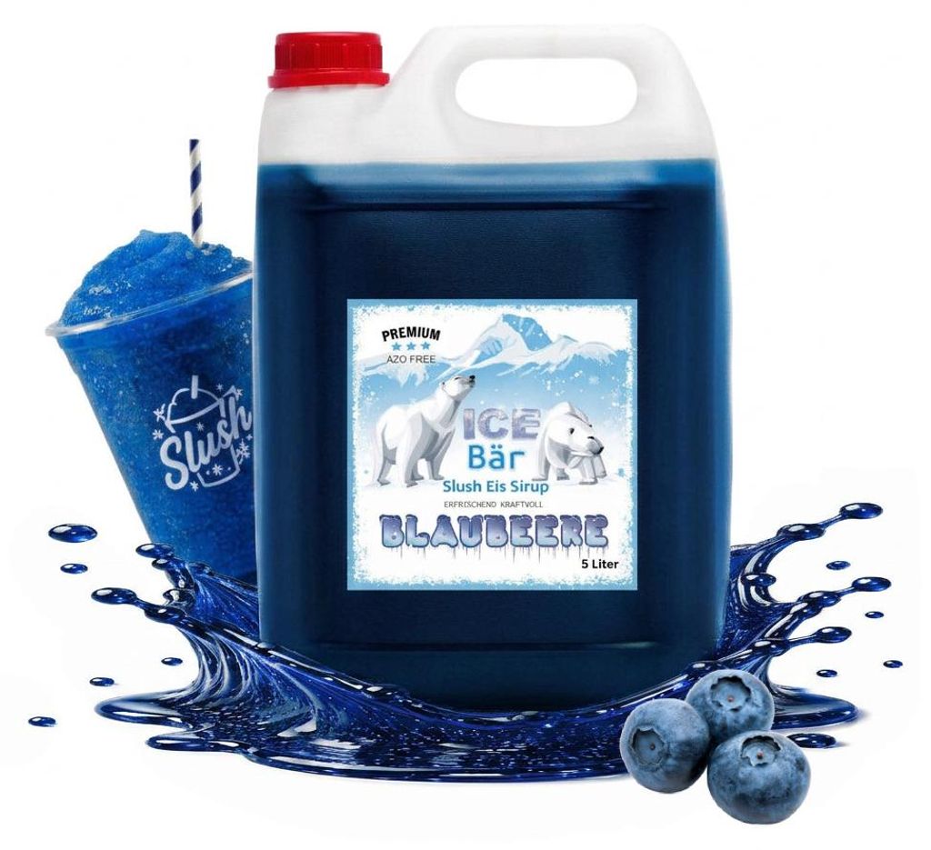 Ice Bär syrop Slush intensywny niebieski jagoda 5 litrów Zdjęcie produktu 