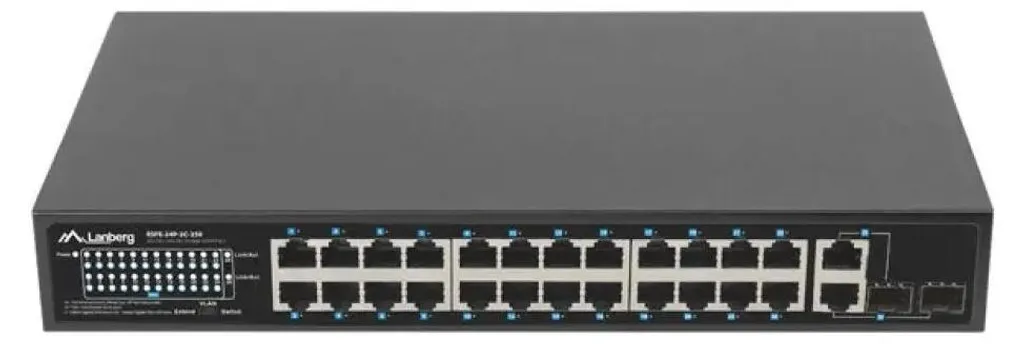 Switch 24 Ports PoE+ LANBERG 250W : Éliminez les Problèmes d'Alimentation