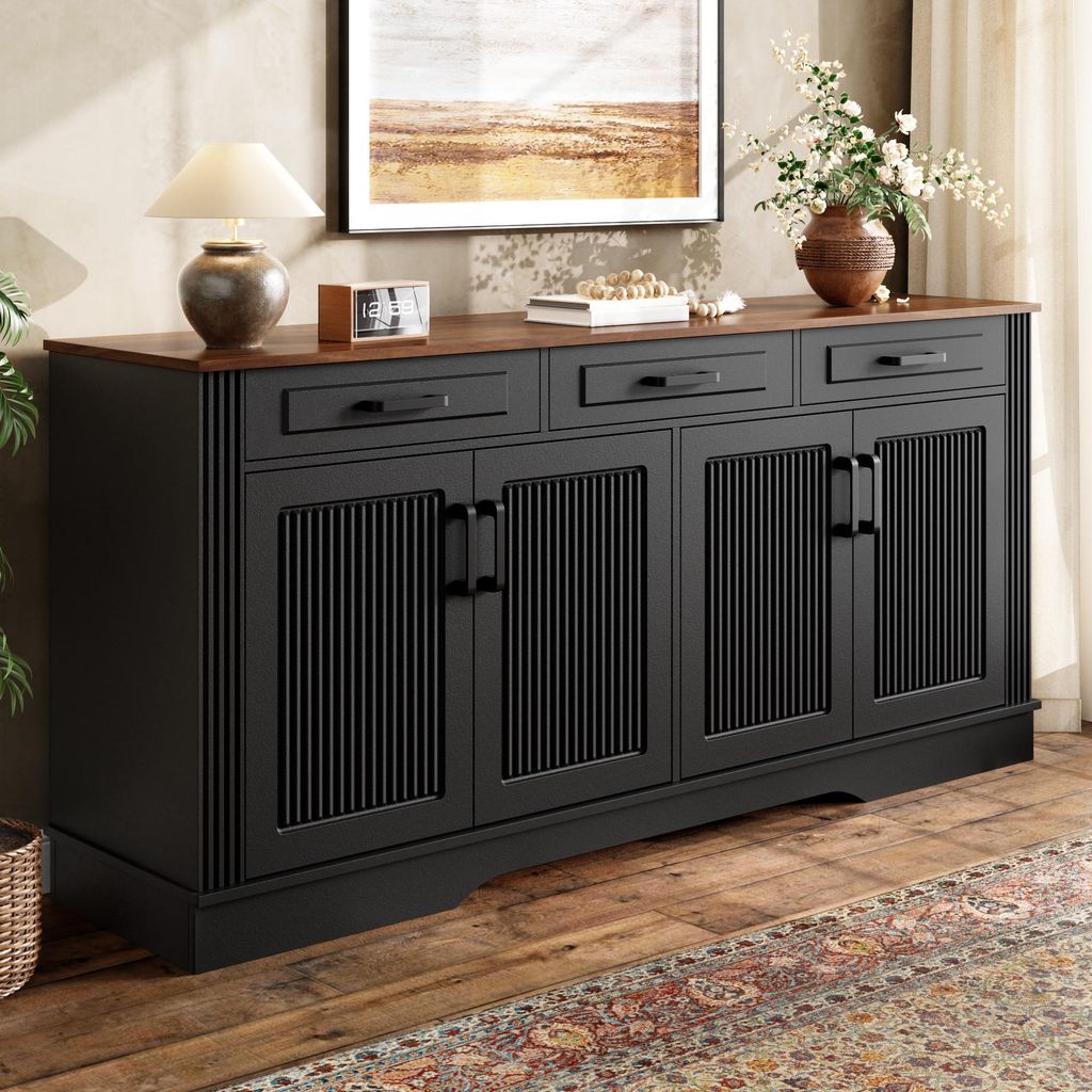 Mobile contenitore laterale Merax per soggiorno, con 3 Immagine del prodotto 