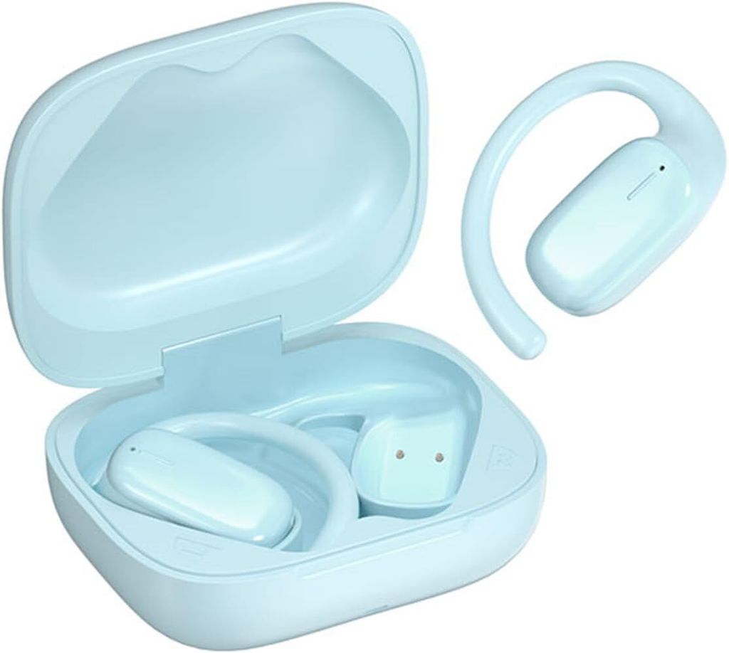 Luftleitung Kopfhörer schnurlos Ohrhörer mit Ohrbügel Air Bone Conduction Headphones Wireless Knochenschall Earbuds für Joggen Laufen Radfahren...