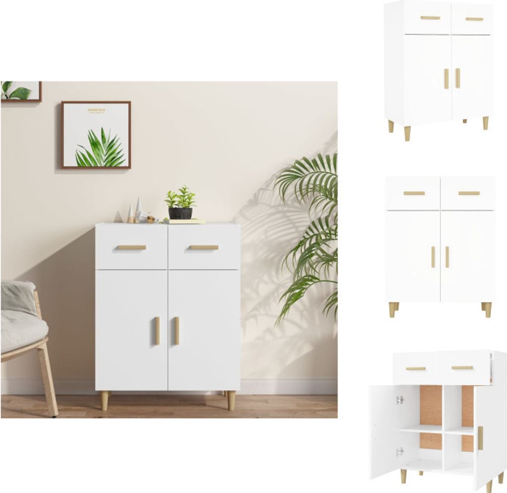 vidaXL Sideboard Weiß 69,5x34x89 cm Holzwerkstoff - Sideboards