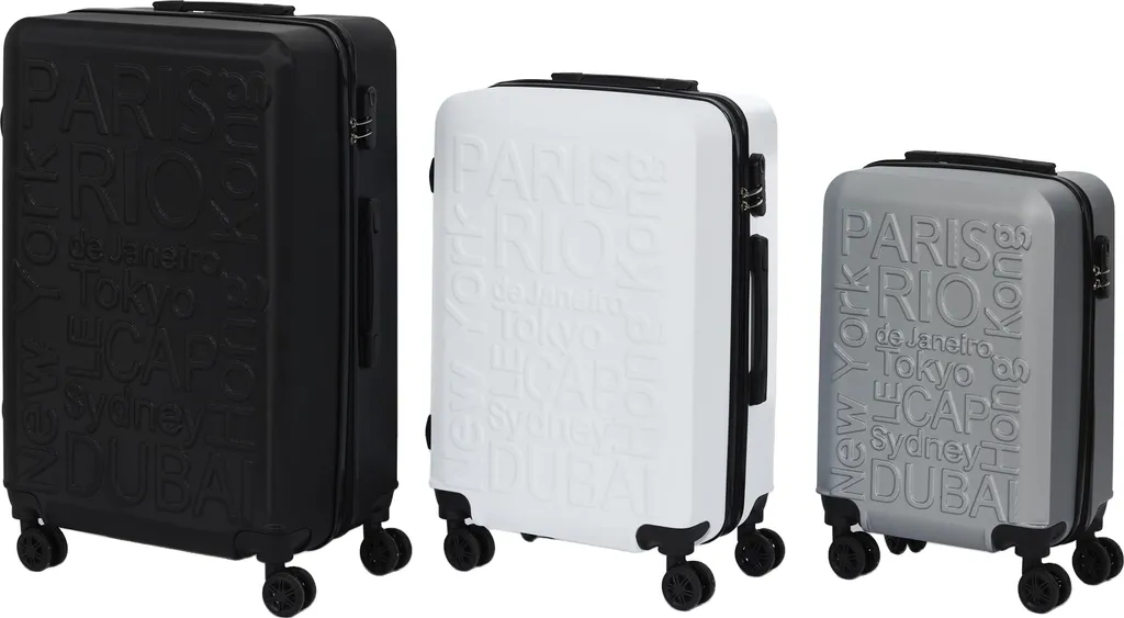Valise Copenhague X3 - Set de 3 Bagages Rigides Robustes avec Serrure TSA
