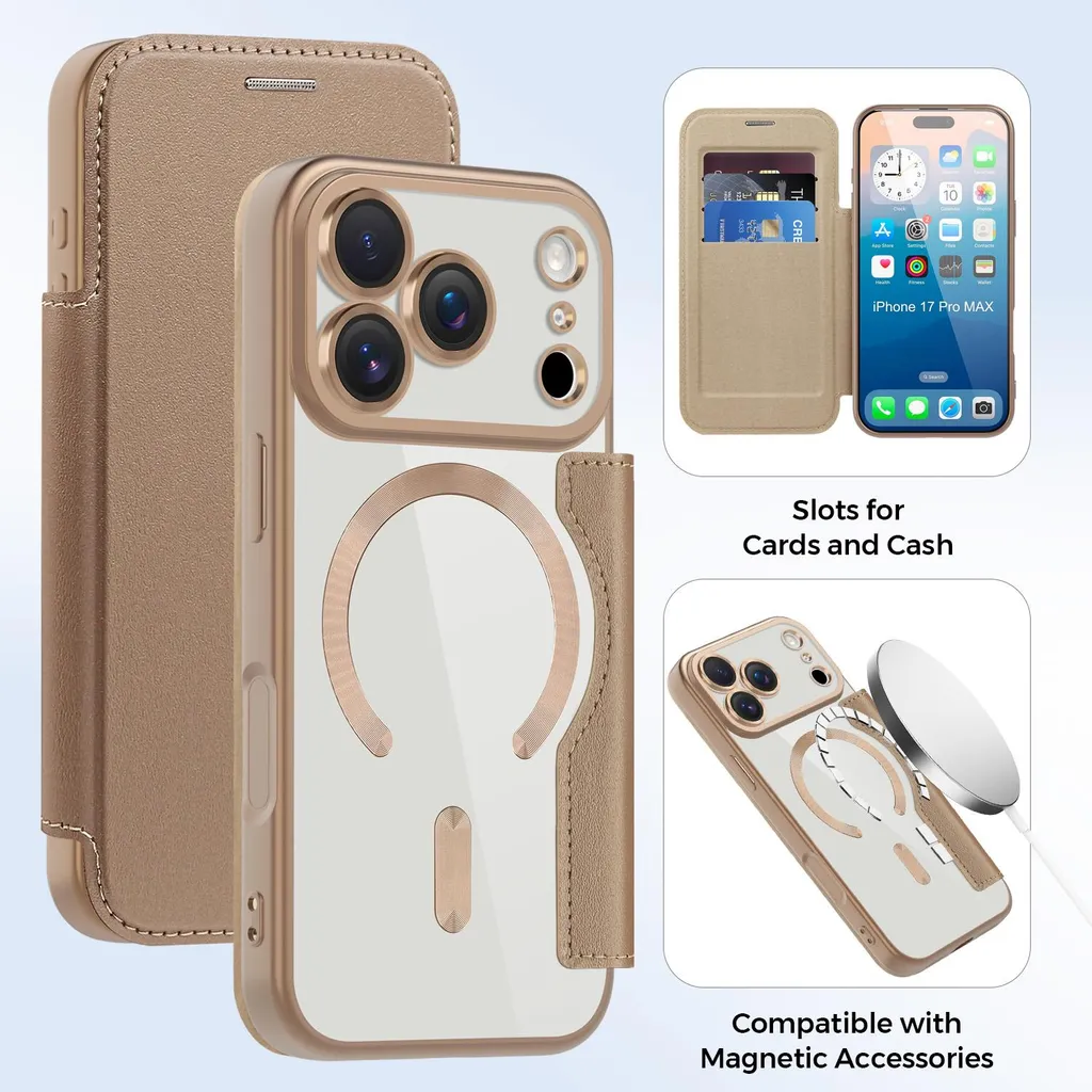 Cover Viaggio iPhone 17 Pro Max MagSafe Portacarte Desert Gold