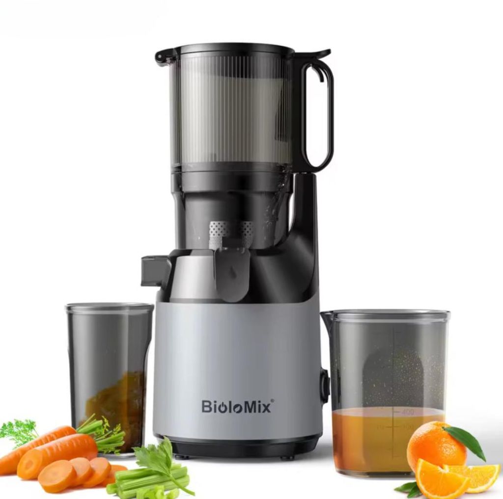 Biolomix Entsafter 1.8L Kaltpresse 130mm Einzugschacht 1,8L Volumen