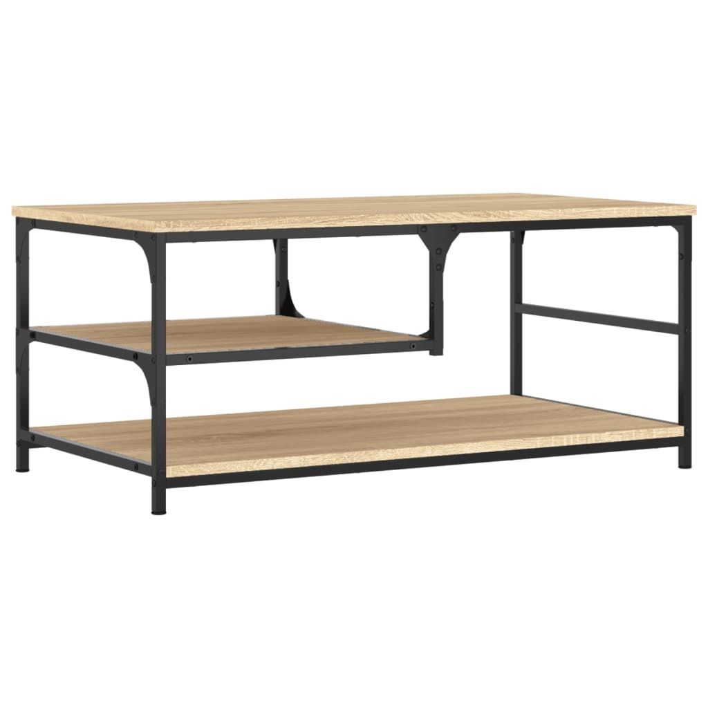 vidaXL Stolik kawowy dąb sonoma 90x49x40 cm materiał Zdjęcie produktu 