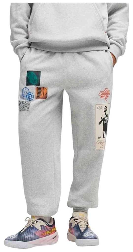 Jogginghose Puma Pantalón Puma Basketbal Hooptopia Graphic Sweat Pant "Light Gray" für Herren