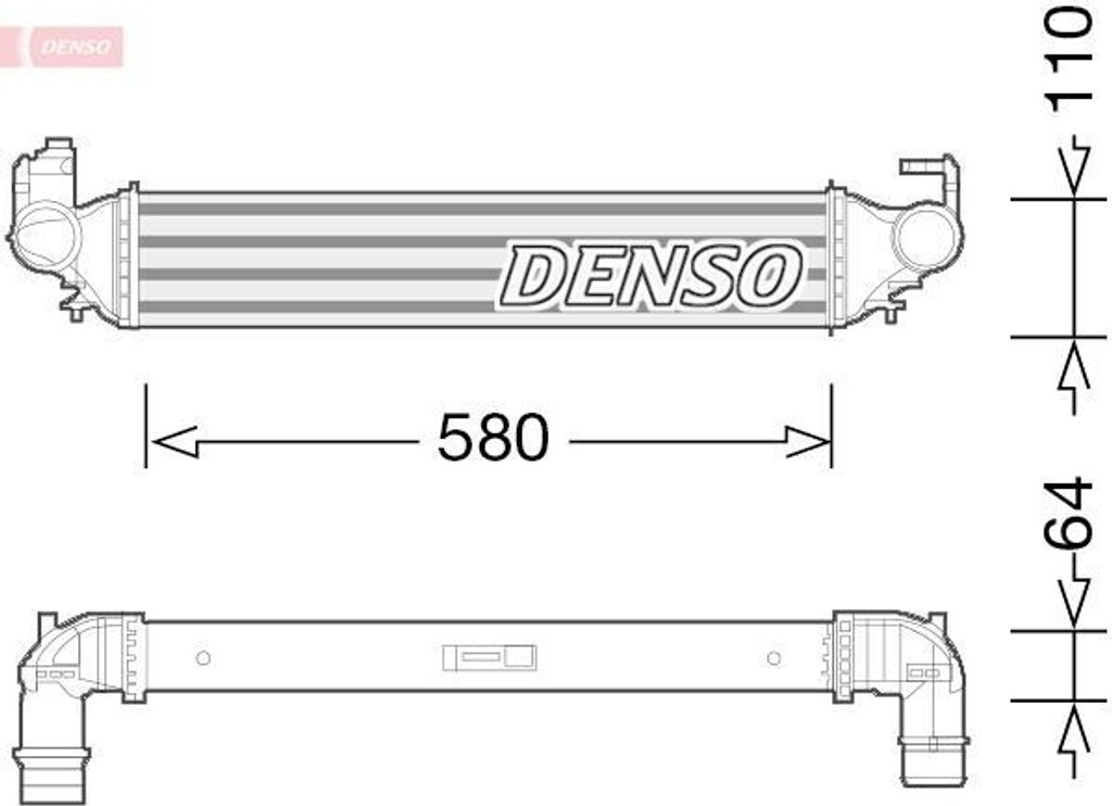 DENSO DIT09117 Ladeluftkühler LLK für JEEP Renegade SUV Produktbild 
