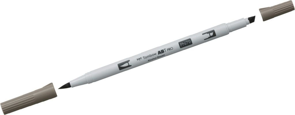 Dual-Fasermaler ABT Pro Keilspitze/Pinselspitze Alkoholbasis warm gray 2 Packung mit 3 Stück