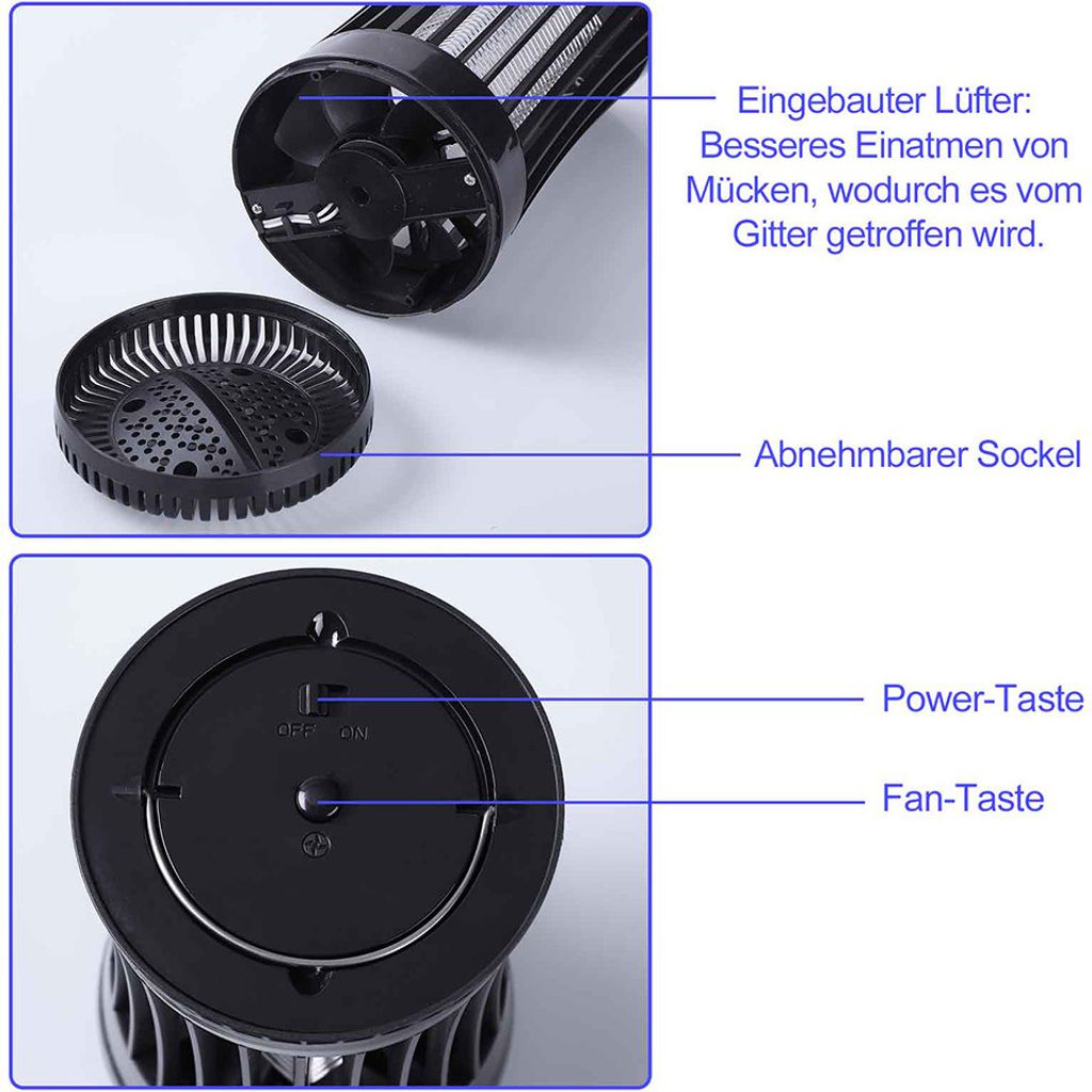 Zabiják hmyzu Elektrický lapač much Lampa proti komárům Obrázek produktu 9