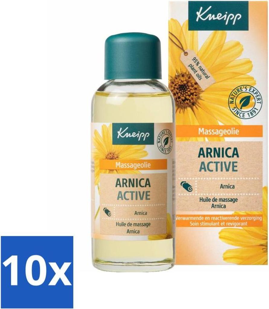 Kneipp - Massageöl - Arnika Aktiv - Für Muskeln & Gelenke - 100 ml - Vorteilspack - 10 Stücke