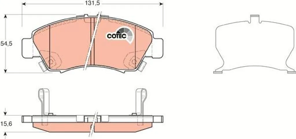 Plaquettes de frein TRW GDB3212 haute performance OE 45022SAAG00 Honda