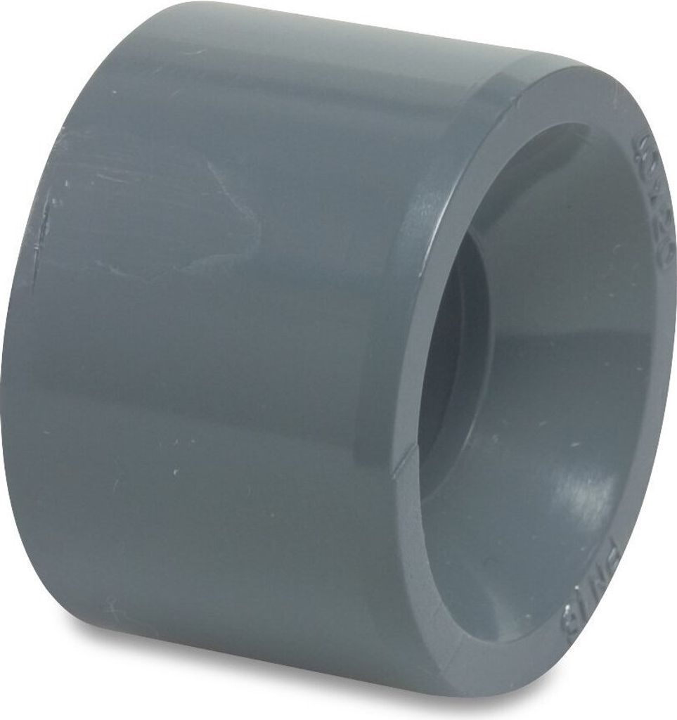 Mega Reduzierstück PVC-U 63 mm x 32 mm Klebestutzen x Klebemuffe 16 bar, grau
