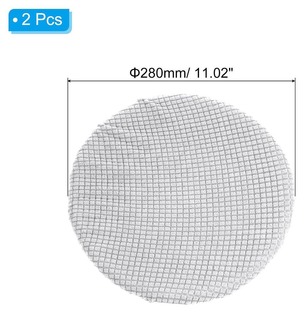 11" Rund Barhocker Bezug 2 Pack Elastische Hocker Kissen Bezug fš¹r Durchmesser 11"-16" Stuhl Hell Grau
