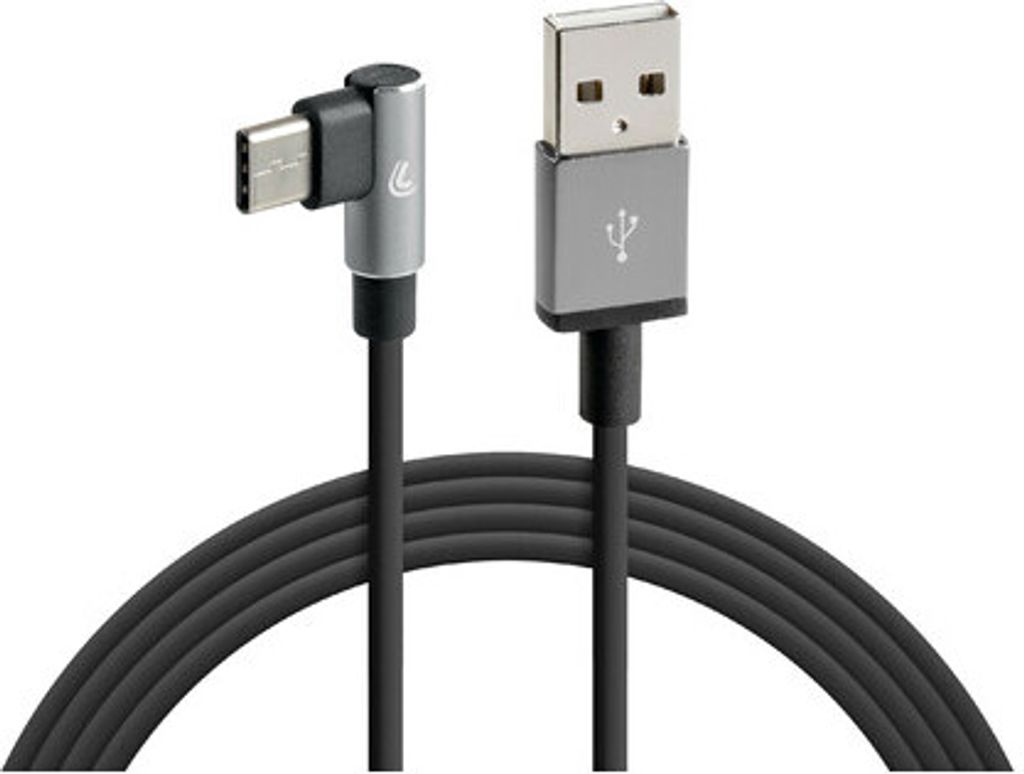 Kabel Lampa 90° USB USB Typ-C - 100 cm - Schwarz