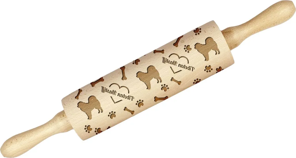 Réussir vos biscuits décorés Mastiff Tibétain avec ce rouleau gravé