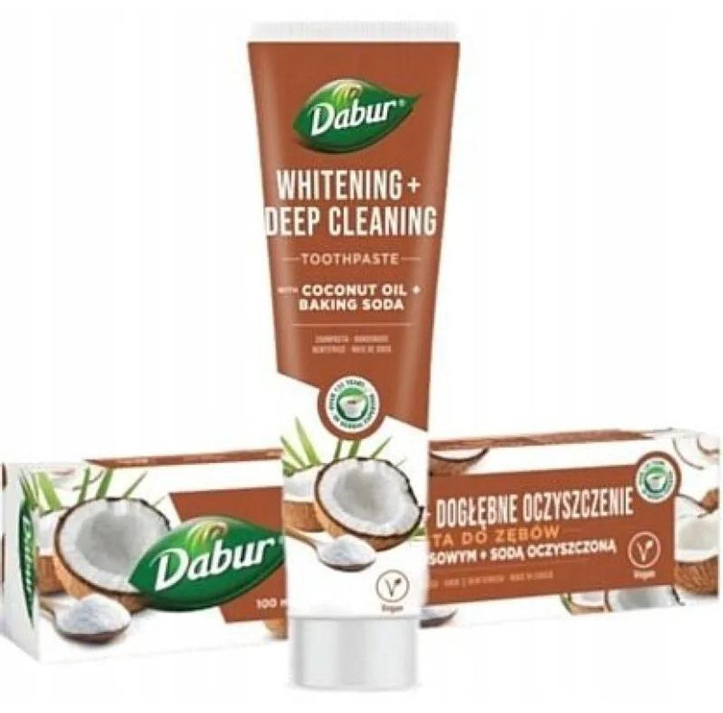ZAHNWEISS-ZAHNPASTE MIT KOKOSÖL UND NATRIUMHYDROXID, FLUORIDFREI, 100 ml – DABUR