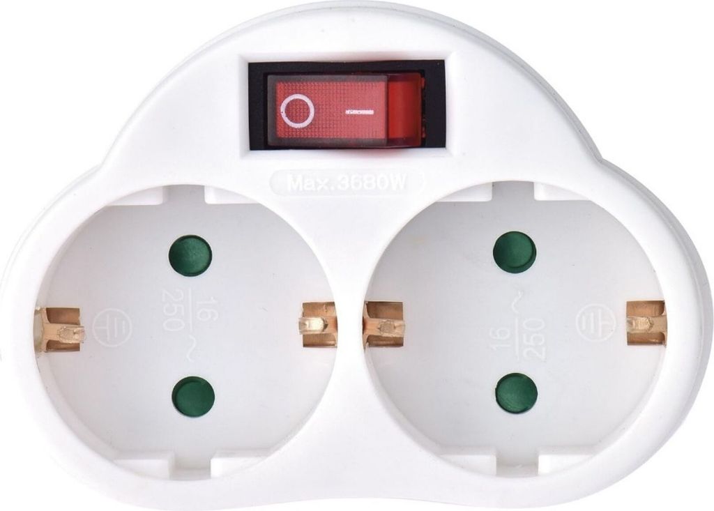 Perel Mehrfachsteckdose Steckdosenadapter 2-Fach mit Produktbild 