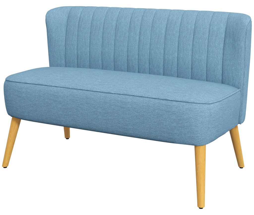 HOMCOM Sofa, 2-zits, stoffen bank, zitmeubel, gestoffeerde Productafbeelding 