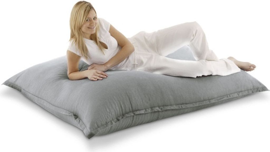 Smoothy Classic Baumwolle Sitzsack XXL Stein-Grau 180x140 Produktbild 