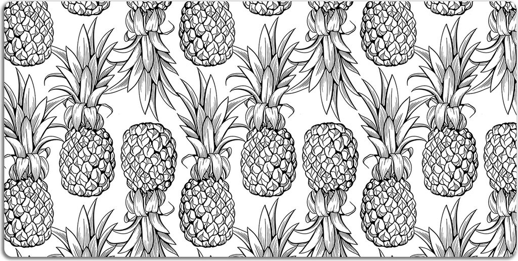 Schreibtischmatte Tischunterlage 90x45 cm Mauspad - Ananas