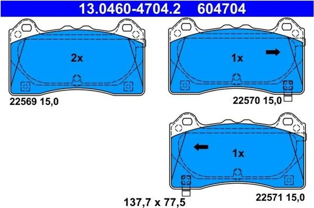 Plaquettes de Frein Ford Focus 2 et 3 RS AWD 2015-2017 Haute Qualité