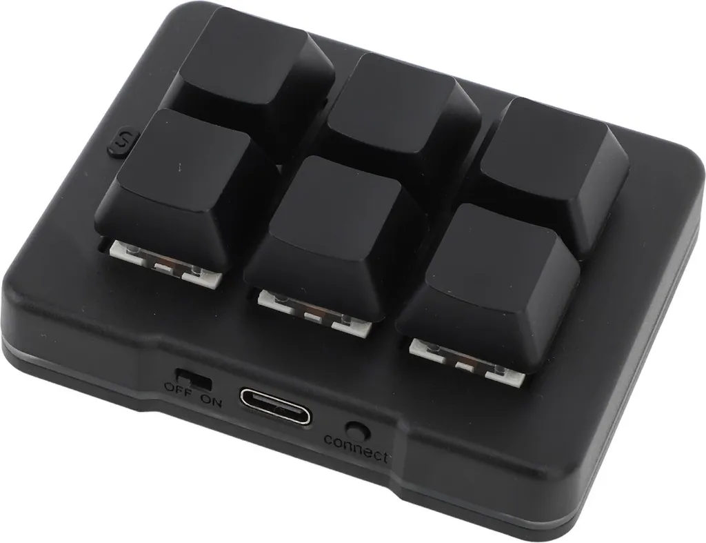 Mini pavé numérique gaming mécanique 6 touches sans fil RGB Portable
